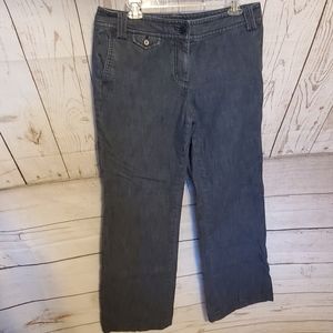 Talbots women's signature flare denim trousers with side pockets size 10